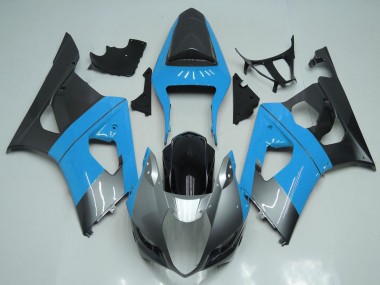 Suzuki GSXR 1000 Motorrad Verkleidung 2003-2004 - Hellblau Silber Schwarz