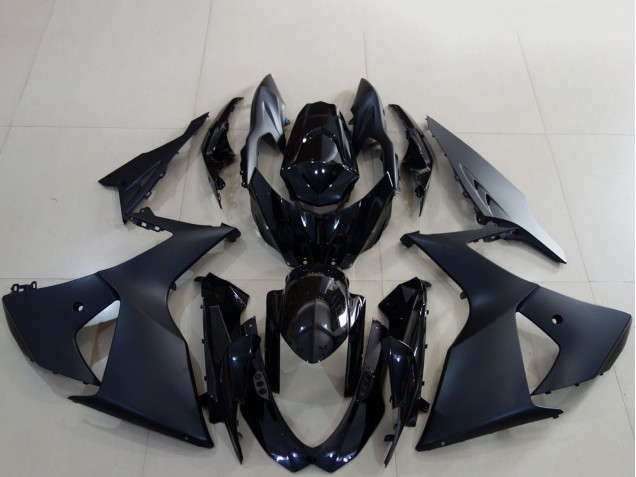 Suzuki GSXR 1000 Motorrad Verkleidung 2009-2016 - Matt Schwarz Glanzendes Schwarz