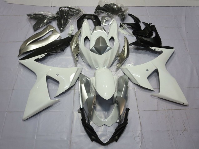 Suzuki GSXR 1000 Motorrad Verkleidung 2009-2016 - Weiss Silber