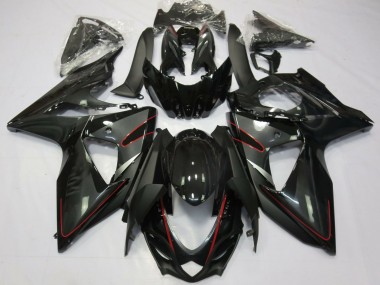Suzuki GSXR 1000 Motorrad Verkleidung 2009-2016 - Glanzendes Schwarz Rot