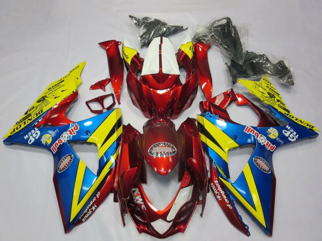 Suzuki GSXR 1000 Motorrad Verkleidung 2009-2016 - Gelb Rot Blau