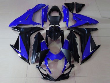 Suzuki GSXR 600 / GSXR 750 Motorrad Verkleidung 2011-2024 - Blau Glanzendes Schwarz