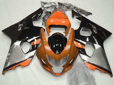 Suzuki GSXR 600 / GSXR 750 Motorrad Verkleidung 2004-2005 - Orange Silber Schwarz