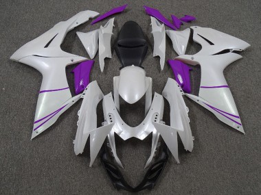 Suzuki GSXR 600 / GSXR 750 Motorrad Verkleidung 2011-2024 - Perl Weiss und Lila