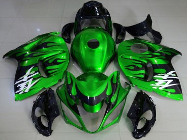Suzuki GSXR 1300 Motorrad Verkleidung 2008-2020 - Glanzendes Grun Schwarz