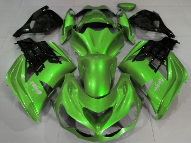 Kawasaki ZX14R Motorrad Verkleidung 2012-2024 - Flussiges Grun Schwarz
