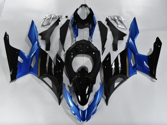 Kawasaki Ninja 400 Motorrad Verkleidung 2018-2024 - Blau Glanzendes Schwarz