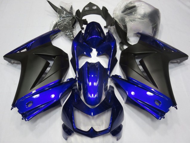 Kawasaki Ninja 250 Motorrad Verkleidung 2008-2012 - Blau Matt Schwarz
