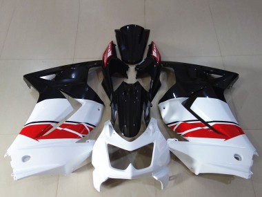 Kawasaki Ninja 250 Motorrad Verkleidung 2008-2012 - Weiss Rot Glanzendes Schwarz