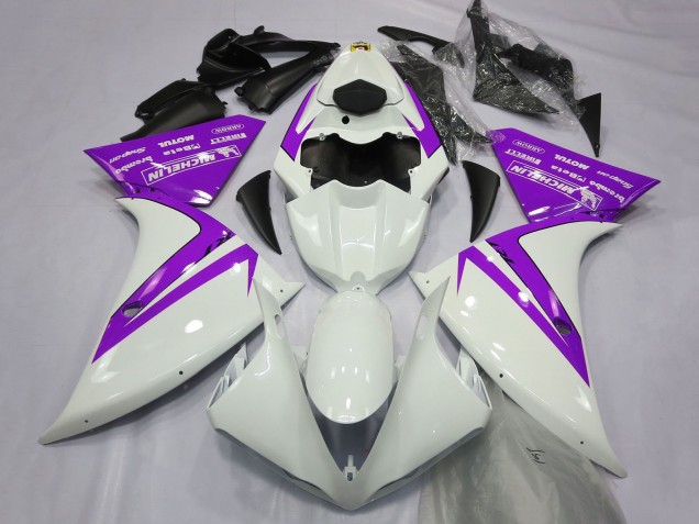 Yamaha R1 Motorrad Verkleidung 2012-2014 - Weiss Lila