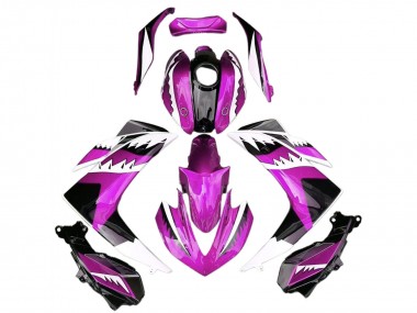 Yamaha R3 Motorrad Verkleidung 2015-2018 - Rosa Weiss Glanzendes Schwarz Hai