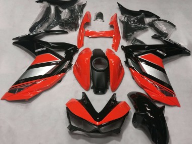 Yamaha R3 Motorrad Verkleidung 2015-2018 - Rot Silber Glanzendes Schwarz