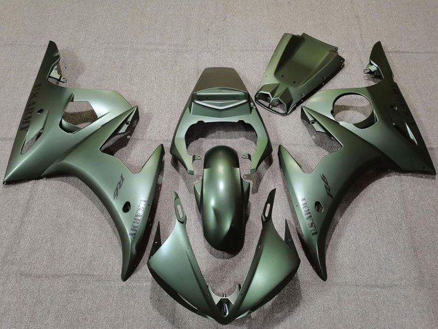 Yamaha R6 Motorrad Verkleidung 2003-2004 - Armee Grun