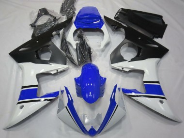 Yamaha R6 Motorrad Verkleidung 2003-2004 - Weiss Blau Matt Schwarz