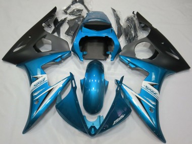 Yamaha R6 Motorrad Verkleidung 2003-2004 - Blau Weiss Matt Schwarz