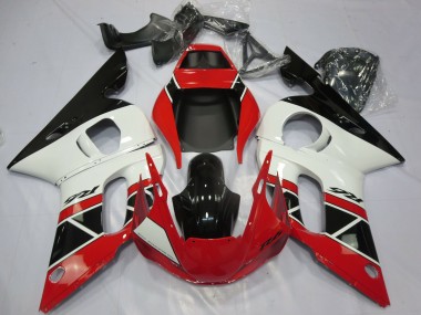 Yamaha R6 Motorrad Verkleidung 1998-2002 - Rot Weiss Glanzendes Schwarz OEM Stil