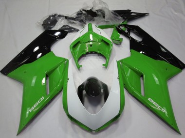 Ducati 1098 Motorrad Verkleidung 2007-2014 - Grun Schwarz Weiss
