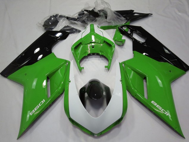 Ducati 1098 Motorrad Verkleidung 2007-2014 - Grun Schwarz Weiss