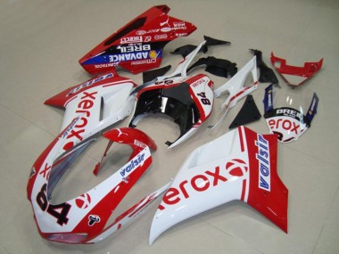 Ducati 848 1098 1198 Motorrad Verkleidung 2007-2014 - Weiss Rot Blau Glanzendes Schwarz Valsir Xerox 84