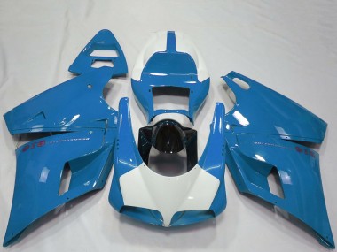 Ducati 916 Motorrad Verkleidung 1993-2005 - Hellblau Glanzendes Schwarz