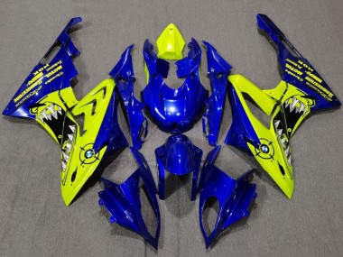 BMW S1000RR Motorrad Verkleidung 2009-2014 - Gelb Blau Hai