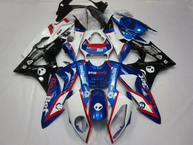BMW S1000RR Motorrad Verkleidung 2009-2014 - Weiss Rot Blau Glanzendes Schwarz GoldBet HP
