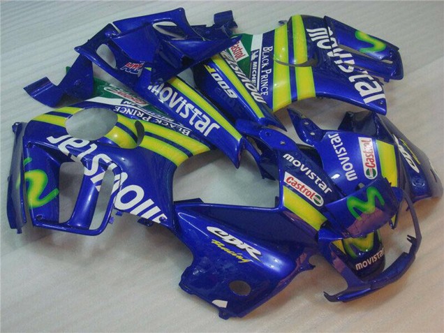 Honda CBR600 F3 Motorrad Verkleidung 1995-1996 - Blau Grun Gelb MoviStar Rot Castrol