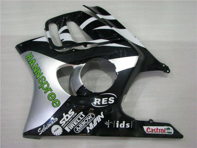 Honda CBR600 F3 Motorrad Verkleidung 1995-1996 - Weiss Silber Grun Hannspree