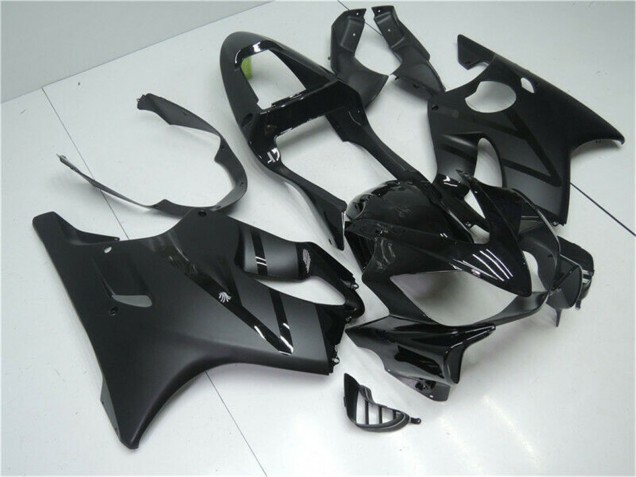 Honda CBR600 F4i Motorrad Verkleidung 2001-2003 - Glanzendes Schwarz Matt Schwarz