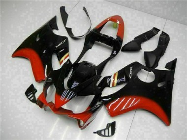 Honda CBR600 F4i Motorrad Verkleidung Kit 2001-2003 - Rot Glanzendes Schwarz