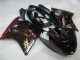 Honda CBR1100XX Blackbird Abs Motorrad Verkleidungen 1996-2007 - Glanzendes Schwarz Rot Flamme