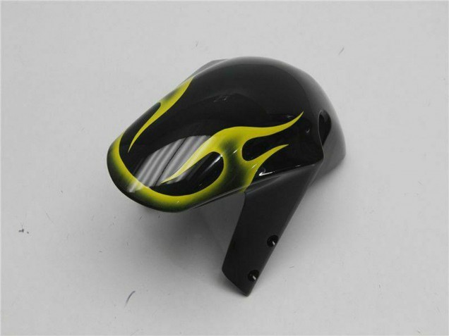 Suzuki GSXR 600/750 Motorrad Verkleidung 2001-2003 - Glanzendes Schwarz Gelb Flamme