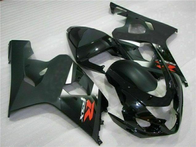 Suzuki GSXR 600/750 Motorrad Verkleidung 2004-2005 - Glanzendes Schwarz Matt Schwarz Rot Aufkleber