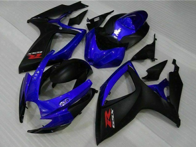 Suzuki GSXR 600/750 Motorrad Verkleidung 2006-2007 - Blau Matt Schwarz Rot