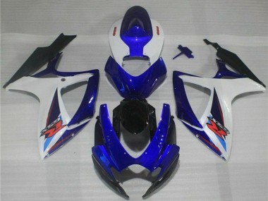 Suzuki GSXR 600/750 Motorrad Verkleidung 2006-2007 - Weiss Blau Schwarz Rot