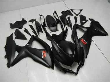 Suzuki GSXR 600/750 Motorrad Verkleidung 2008-2010 - Matt Schwarz Rot