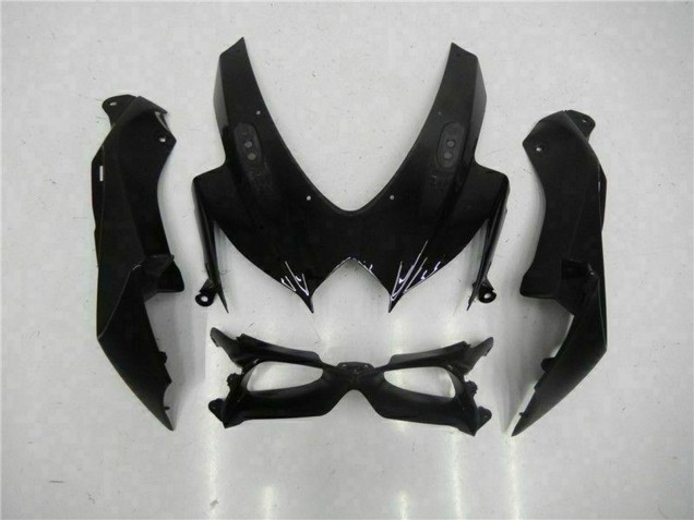 Suzuki GSXR 600/750 Motorrad Verkleidung 2008-2010 - Glanzendes Schwarz Matt Schwarz