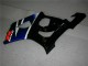 Suzuki GSXR 1000 Abs Motorrad Verkleidungen 2003-2004 - Weiss Blau Glanzendes Schwarz Rot