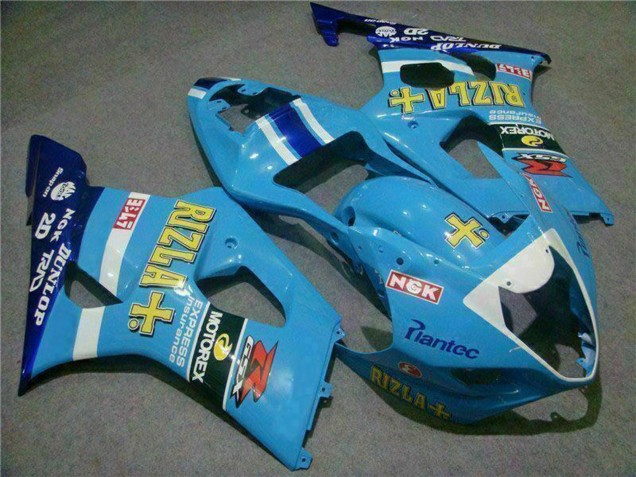 Suzuki GSXR 1000 Motorrad Verkleidung 2003-2004 - Blau Weiss Gelb Rizla