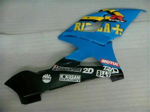Suzuki GSXR 1000 Motorrad Verkleidung 2005-2006 - Blau Gold Schwarz Rizla