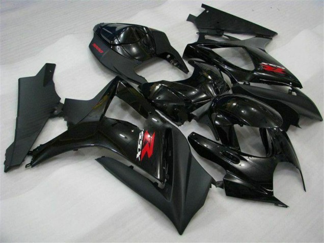 Suzuki GSXR 1000 Motorrad Verkleidung 2007-2008 - Glanzendes Schwarz Matt Schwarz Rot