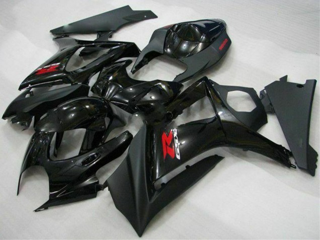 Suzuki GSXR 1000 Motorrad Verkleidung 2007-2008 - Glanzendes Schwarz Matt Schwarz Rot