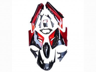 Kawasaki ZZR1100 Motorrad Verkleidung 1990-1992 - Rot Glanzendes Schwarz