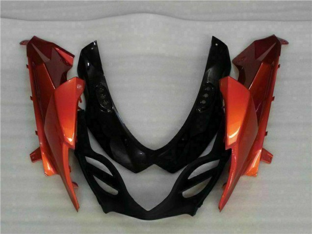 Suzuki GSXR 1000 Motorrad Verkleidung 2009-2016 - Orange Glanzendes Schwarz