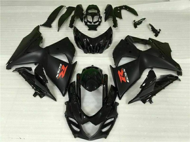 Suzuki GSXR 1000 Motorrad Verkleidung 2009-2016 - Glanzendes Schwarz Matt Schwarz