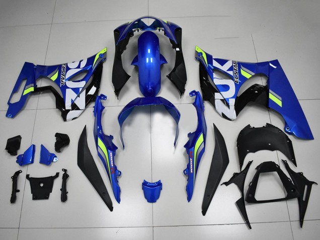 Suzuki GSXR 1000 Motorrad Verkleidung 2017-2025 - Blau Weiss Grun