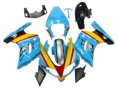 Suzuki SV650 Motorrad Verkleidung 2003-2013 - Blau Gelb Rot Silber Hai