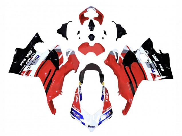 Ducati Panigale V4 V4S Motorrad Verkleidung 2018-2019 - Rot Blau Glanzendes Schwarz Flex-Box Givi