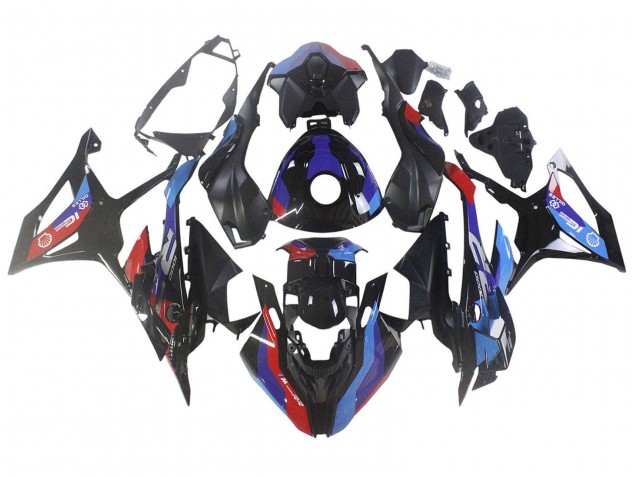 BMW S1000RR Motorrad Verkleidung 2023-2024 - Schwarz Blau Rot