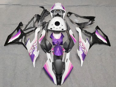 BMW S1000RR Motorrad Verkleidung 2019-2022 - Rosa Lila Weiss